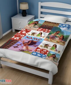 Premium Disney Cartoon Moana Family With Friends Blanket Fleece Customized Blanket - Image 3