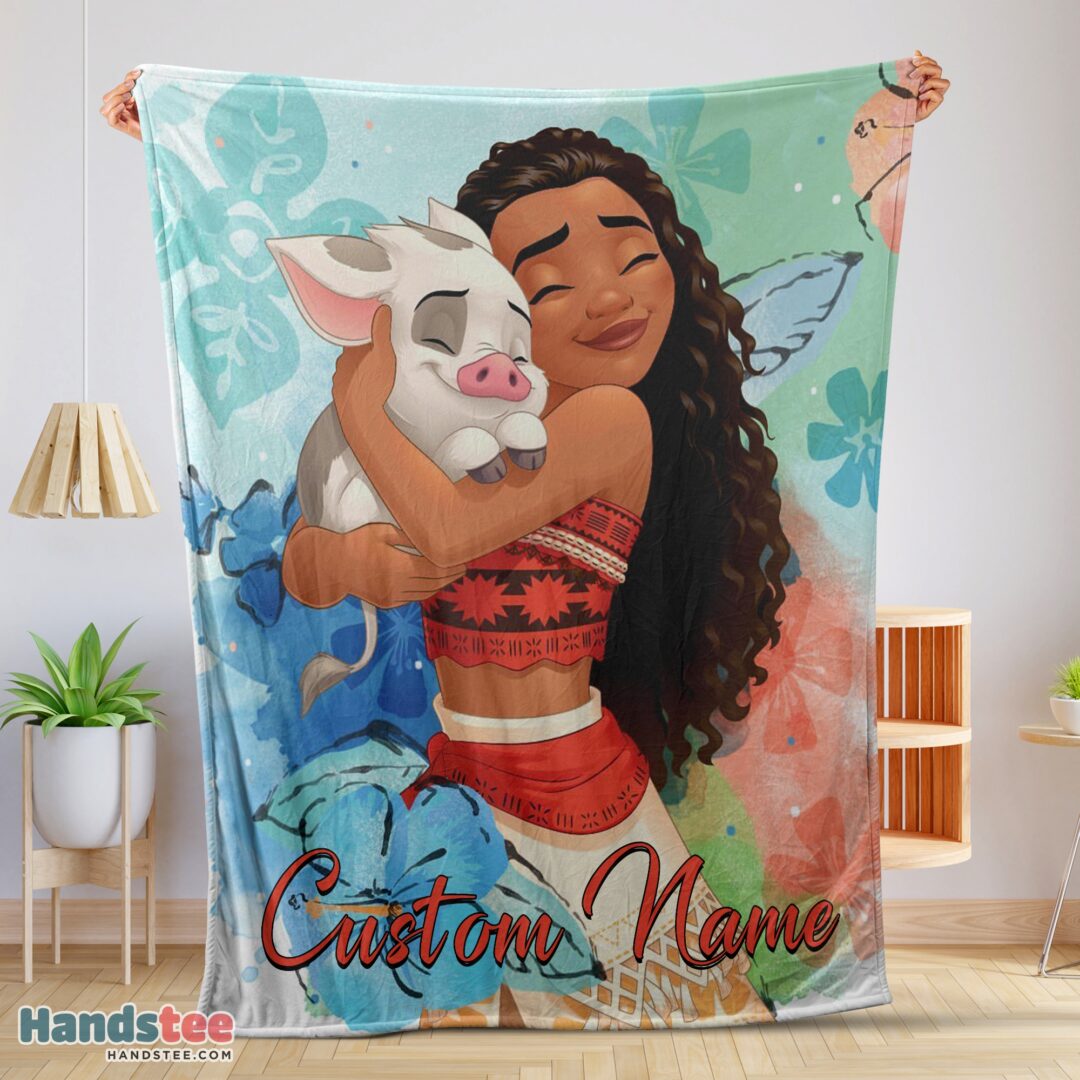 premium-disney-cartoon-moana-family-with-friends-cute-blanket-fleece-customized-blanket-mk-01 Premium Disney Cartoon Moana Family With Friends Cute Blanket Fleece Customized Blanket