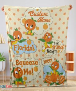 Premium Disney Cartoon Orange Bird Cute Blanket Fleece Customized Blanket
