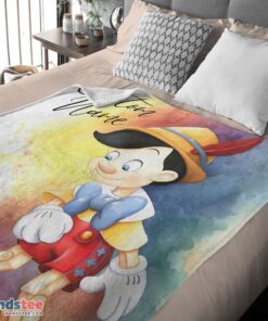 Premium Disney Cartoon Pinocchio Blanket Fleece Customized Blanket - Image 4