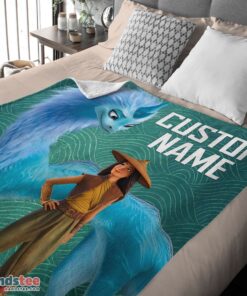 Premium Disney Cartoon Retro Raya And The Last Dragon Blanket Fleece Customized Blanket - Image 4