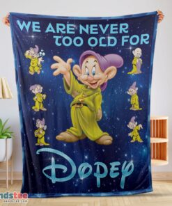 Premium Disney Cartoon Snow White Dopey The Seven Dwarfs Blanket