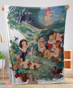 Premium Disney Cartoon Snow White With The Seven Dwarfs Customized Blanket