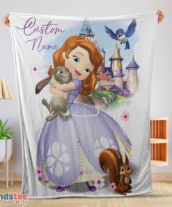 Premium Disney Cartoon Sofia The First Sofia Princess Blanket Fleece Customized Blanket