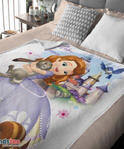 Premium Disney Cartoon Sofia The First Sofia Princess Blanket Fleece Customized Blanket - Image 4