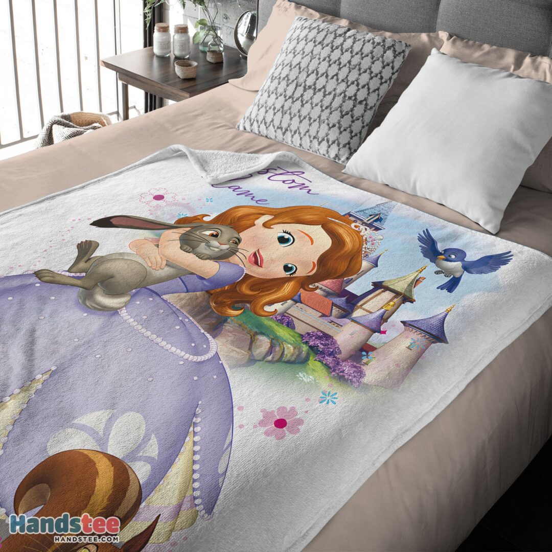 premium-disney-cartoon-sofia-the-first-sofia-princess-blanket-fleece-customized-blanket-mk-01-3 Premium Disney Cartoon Sofia The First Sofia Princess Blanket Fleece Customized Blanket - Image 4