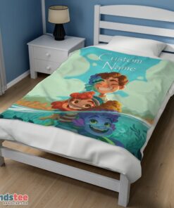 Premium Disney Cartoon Summer Of Luca With Friends Blanket Fleece Customized Blanket - Image 3