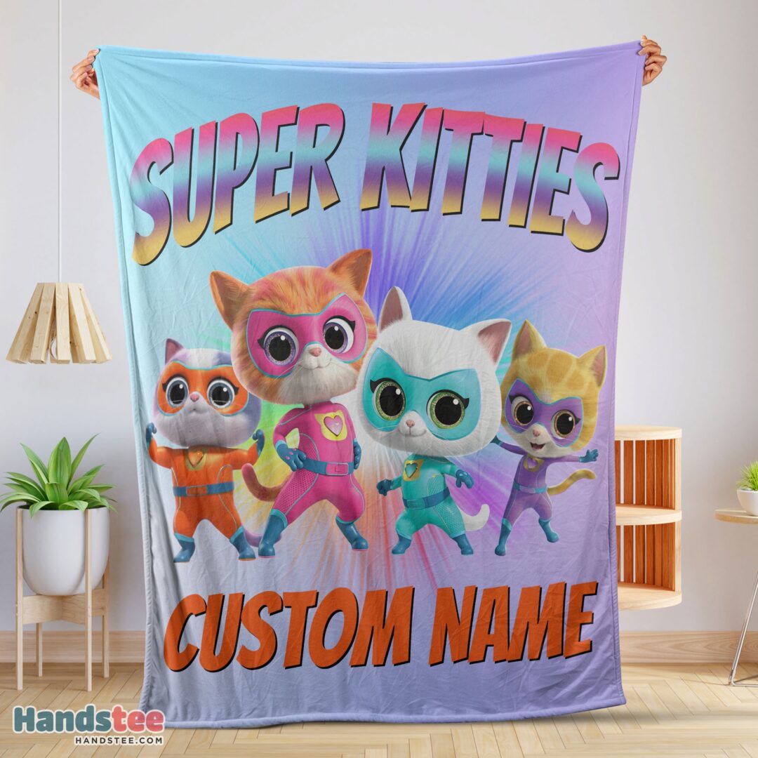premium-disney-cartoon-superkitties-blanket-fleece-customized-blanket-mk-01 Premium Disney Cartoon SuperKitties Blanket Fleece Customized Blanket