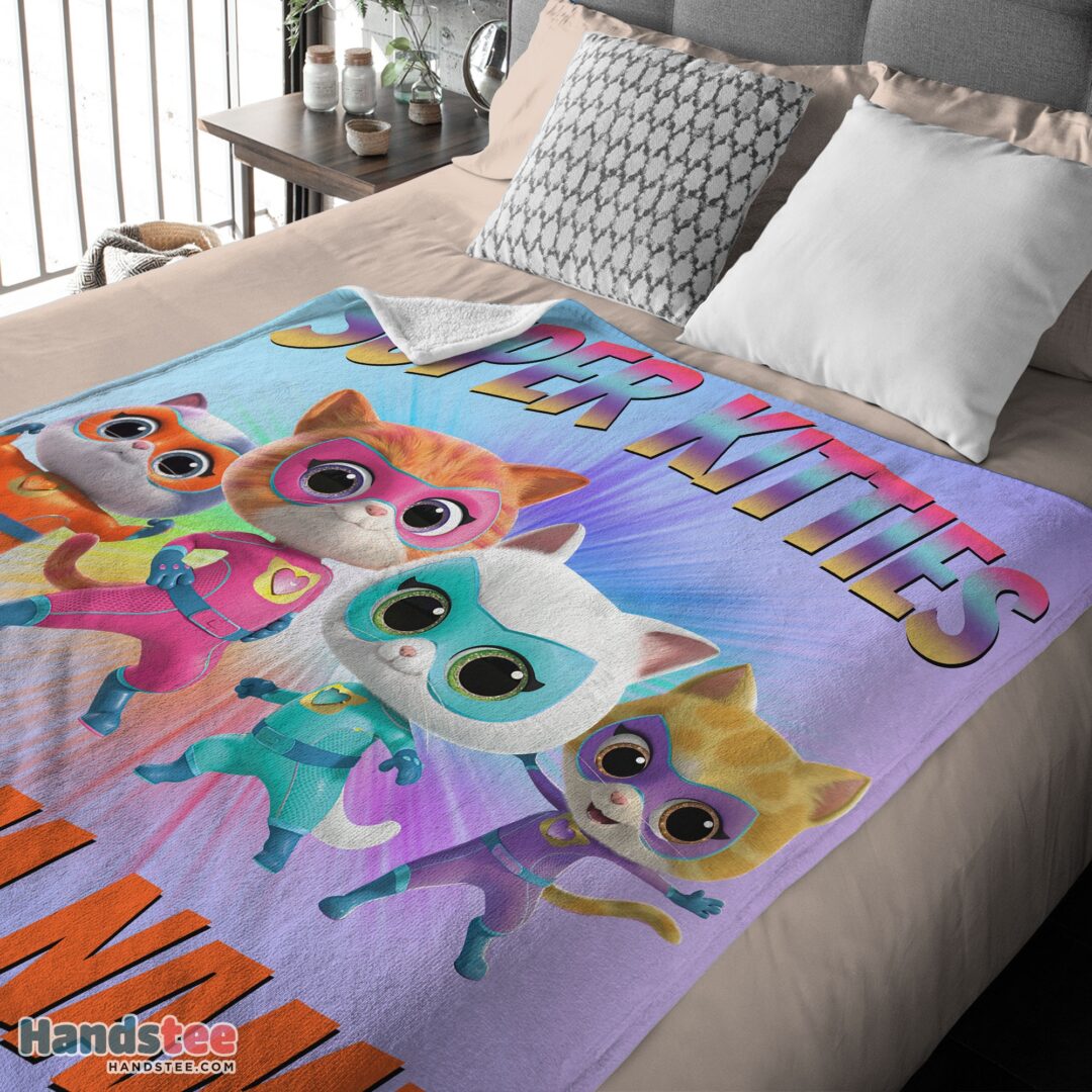 premium-disney-cartoon-superkitties-blanket-fleece-customized-blanket-mk-02 Premium Disney Cartoon SuperKitties Blanket Fleece Customized Blanket - Image 3