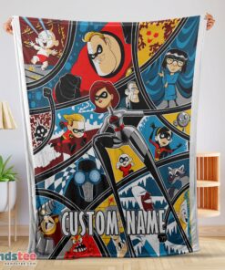 Premium Disney Cartoon The Incredibles Tapestry Blanket Fleece Customized Blanket