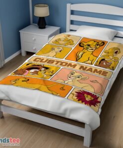 Premium Disney Cartoon The Lion King Simba With Friends Blanket Fleece Customized Blanket - Image 3