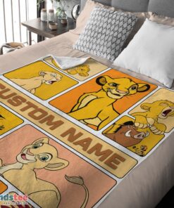 Premium Disney Cartoon The Lion King Simba With Friends Blanket Fleece Customized Blanket - Image 4