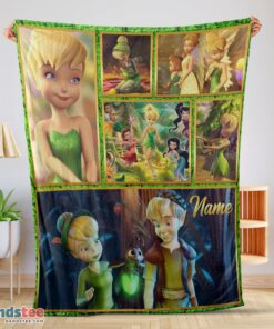 Premium Disney Cartoon Tinker Bell Cute Blanket Fleece Customized Blanket