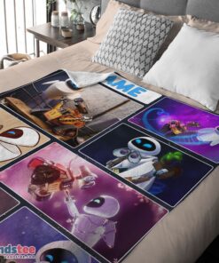 Premium Disney Cartoon Wall-E And Eve Blanket Fleece Customized Blanket - Image 4
