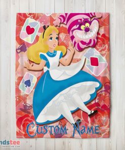 Premium Disney Cheshire Cat Alice In Wonderland Blanket Fleece Customized Blanket