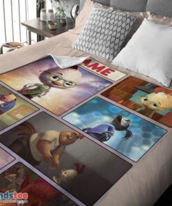 Premium Disney Chicken Little Collage Poster Blanket Fleece Customized Blanket - Image 4