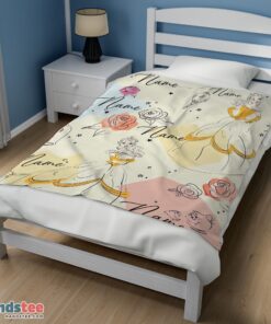 Premium Disney Elegant Princess Belle Pretty Blanket Fleece Customized Blanket - Image 3