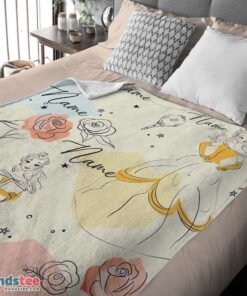 Premium Disney Elegant Princess Belle Pretty Blanket Fleece Customized Blanket - Image 4