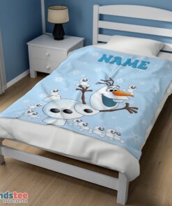 Premium Disney Frozen Olaf Dancing Blanket Fleece Customized Blanket - Image 3