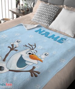 Premium Disney Frozen Olaf Dancing Blanket Fleece Customized Blanket - Image 4