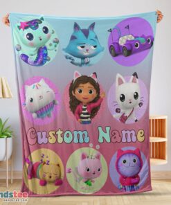 Premium Disney Gabby's Dollhouse Blanket Fleece Customized Blanket