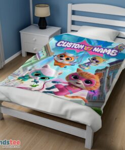 Premium Disney Junior SuperKitties Chibi Cute Fleece Blanket Customize Blanket - Image 3