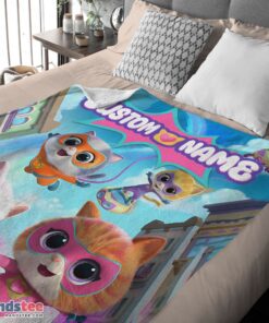 Premium Disney Junior SuperKitties Chibi Cute Fleece Blanket Customize Blanket - Image 4
