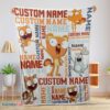 Premium Disney Kiff Chatterley & Barry Buns Blanket Fleece Customized Blanket