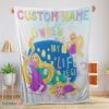 Premium Disney Long Hair Princess Rapunzel Princess Blanket Fleece Customized Blanket