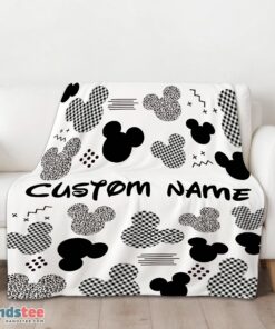 Premium Disney Mickey Logo Texture Blanket Fleece Customized Blanket - Image 3