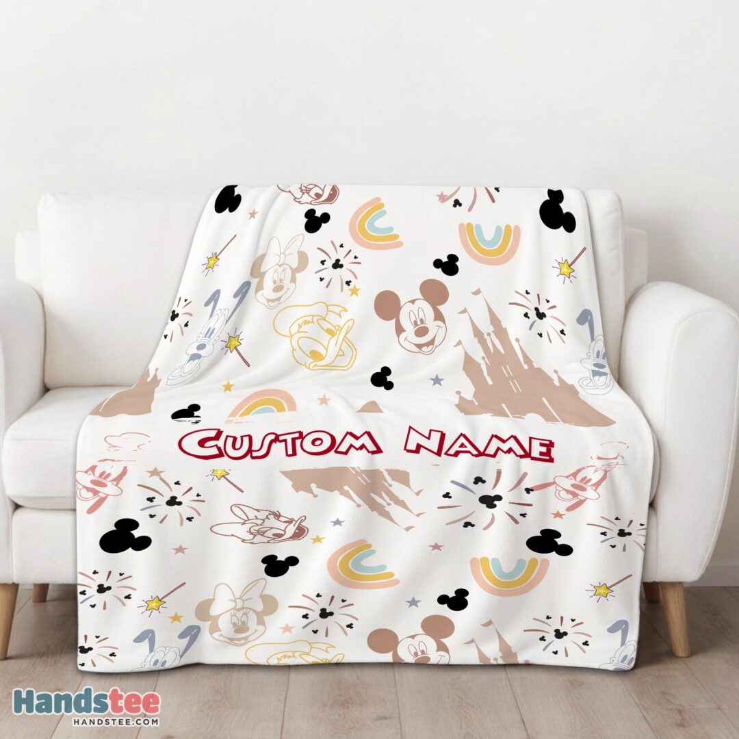 premium-disney-mickey-mouse-friends-magical-mouse-castle-blanket-fleece-customized-blanket-mk-01 Premium Disney Mickey Mouse & Friends Magical Mouse Castle Blanket Fleece Customized Blanket - Image 3
