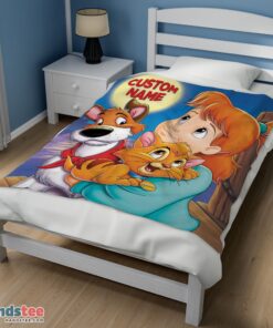 Premium Disney Oliver & Company Jenny Foxworth Oliver Dodger Blanket Fleece Customized Blanket - Image 3