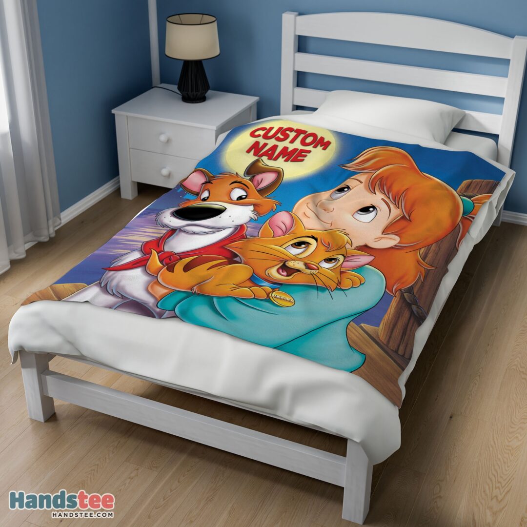 premium-disney-oliver-company-jenny-foxworth-oliver-dodger-blanket-fleece-customized-blanket-mk-02 Premium Disney Oliver & Company Jenny Foxworth Oliver Dodger Blanket Fleece Customized Blanket - Image 3