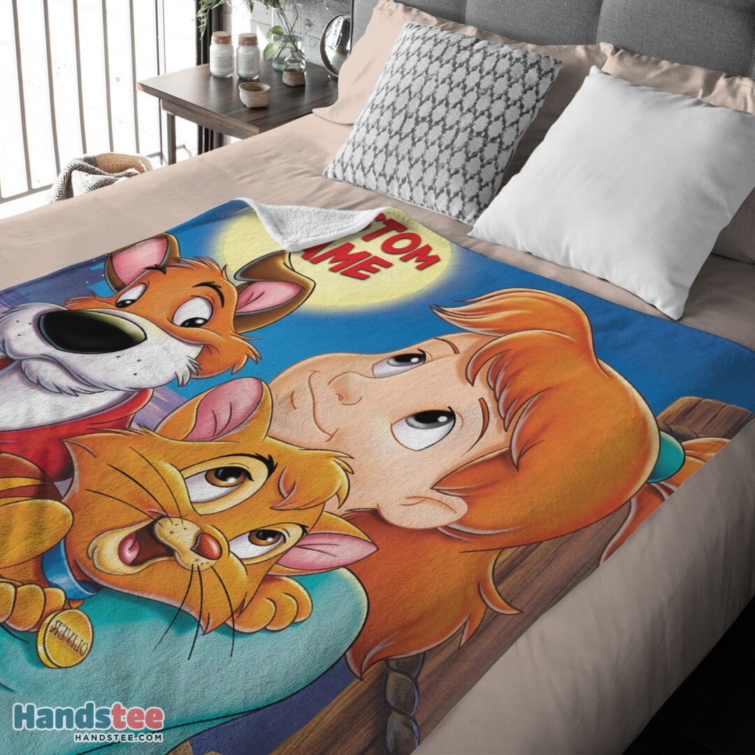 premium-disney-oliver-company-jenny-foxworth-oliver-dodger-blanket-fleece-customized-blanket-mk-03 Premium Disney Oliver & Company Jenny Foxworth Oliver Dodger Blanket Fleece Customized Blanket - Image 4