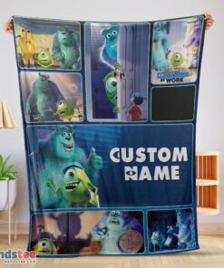 Premium Disney Pixar Mike & Sulley Monsters Inc Blanket Fleece Customized Blanket