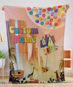 Premium Disney Pixar Up With Our Balloons And Sky With House Movie Blanket Customize Blanket