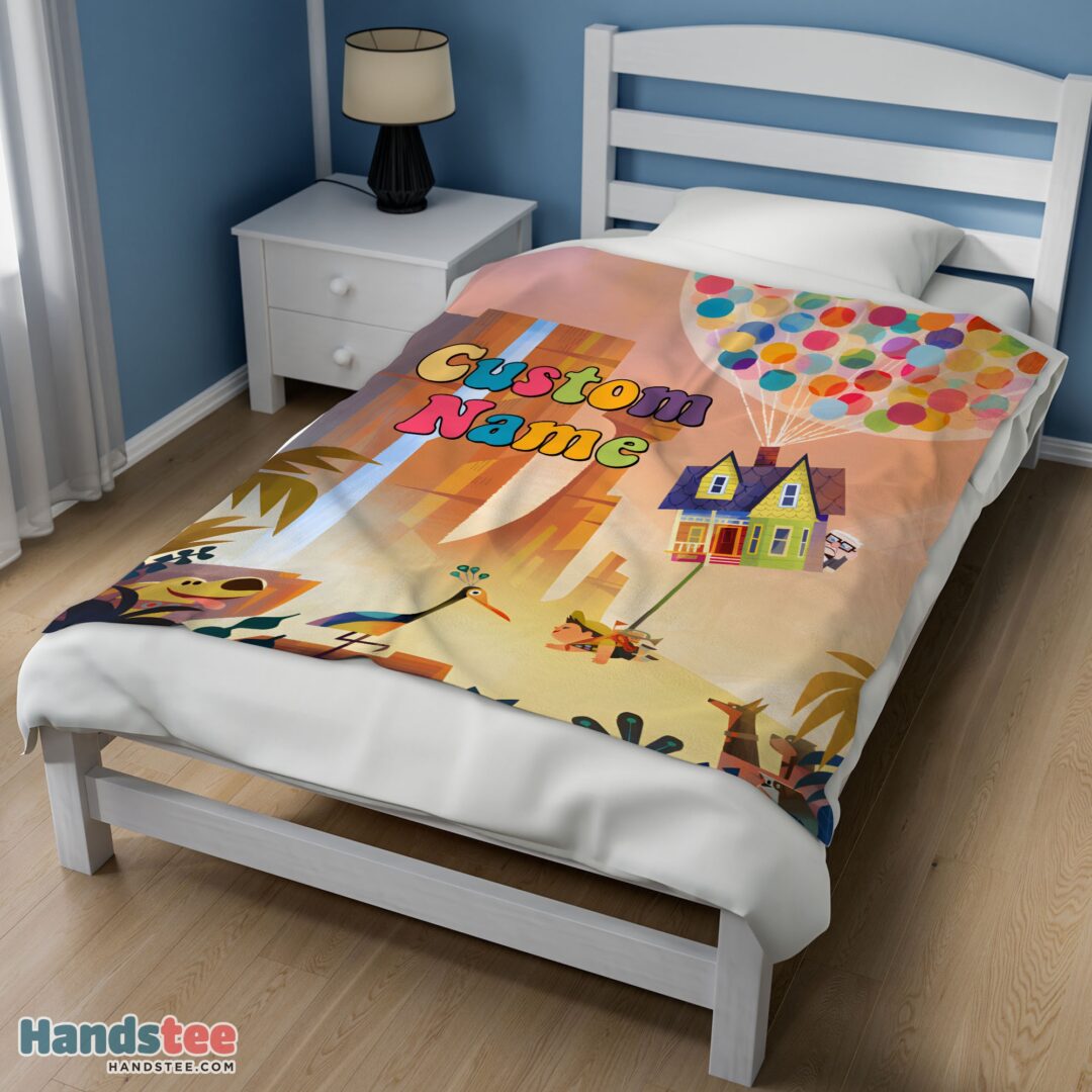 premium-disney-pixar-up-with-our-balloons-and-sky-with-house-movie-blanket-customize-blanket-mk-01-2 Premium Disney Pixar Up With Our Balloons And Sky With House Movie Blanket Customize Blanket - Image 3