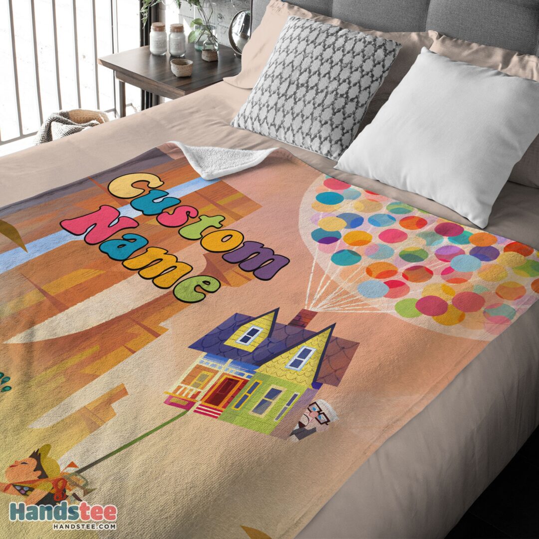 premium-disney-pixar-up-with-our-balloons-and-sky-with-house-movie-blanket-customize-blanket-mk-01-3 Premium Disney Pixar Up With Our Balloons And Sky With House Movie Blanket Customize Blanket - Image 4