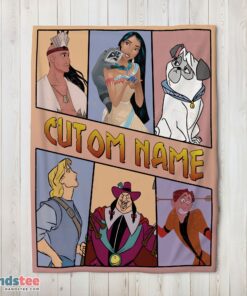 Premium Disney Pocahontas Meeko Percy John Smith Blanket Fleece Customized Blanket