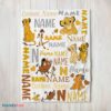Premium Disney Simba Timon Pumbaa The Lion King Blanket Fleece Customized Blanket