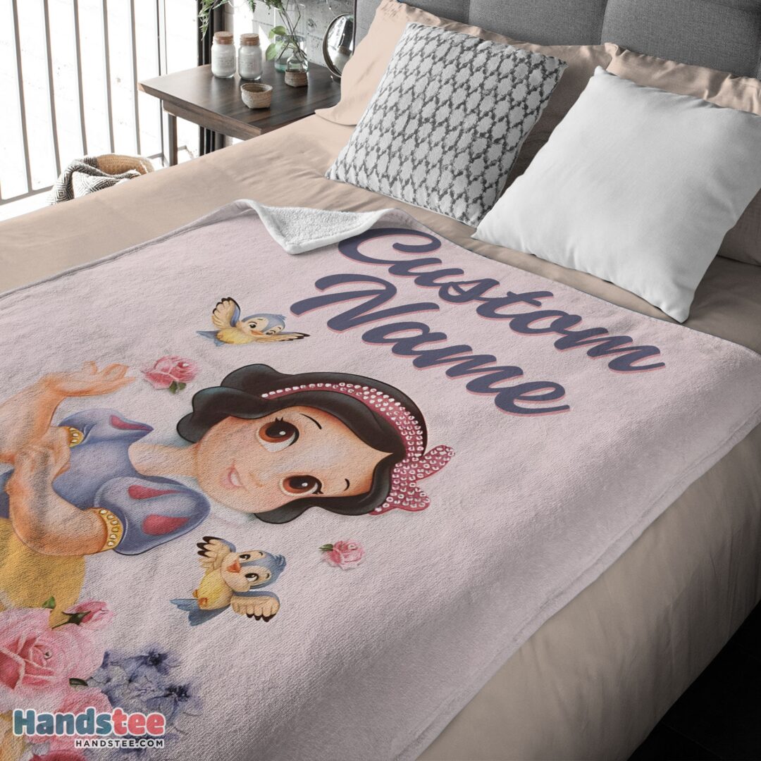 premium-disney-snow-white-princess-blanket-fleece-customized-blanket-mk-03 Premium Disney Snow White Princess Blanket Fleece Customized Blanket - Image 4