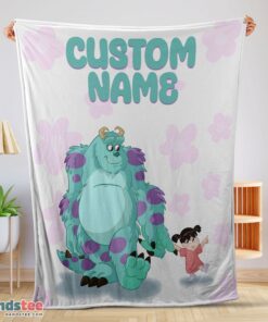 Premium Disney Sulley & Boo Monsters Inc Blanket Fleece Customized Blanket