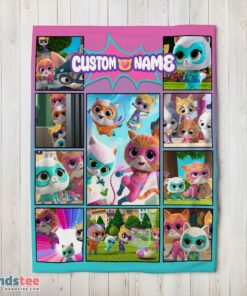 Premium Disney SuperKitties Paw Power Squad Collage Blanket Fleece Customized Blanket