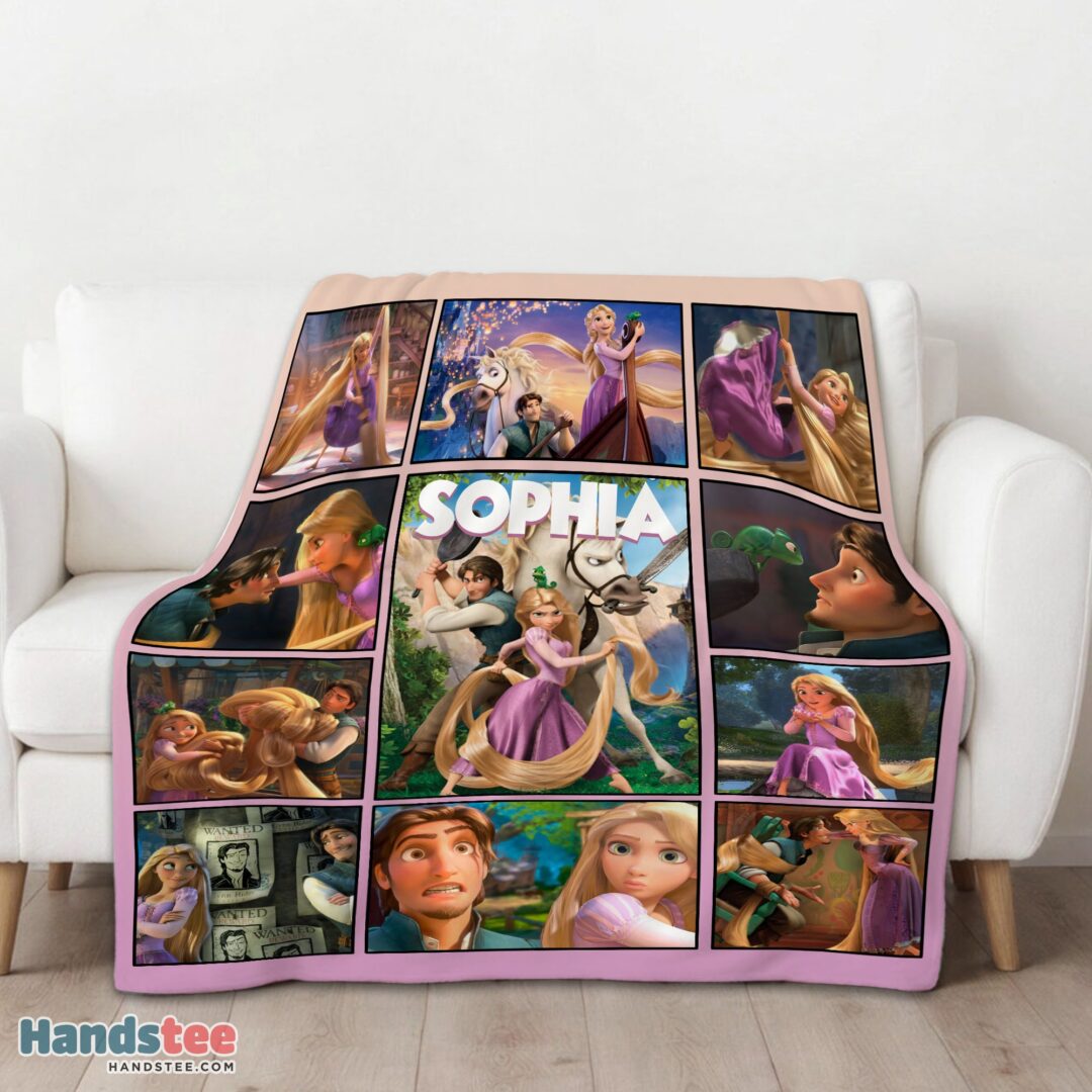 premium-disney-tangled-collage-blanket-fleece-customized-blanket-mk-01 Premium Disney Tangled Collage Blanket Fleece Customized Blanket - Image 3