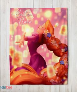 Premium Disney Tangled Rapunzel Lanterns Of Light Blanket Fleece Customized Blanket