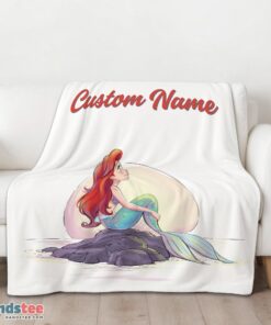 Premium Disney The Little Mermaid Delicate And Painterly Blanket Fleece Customized Blanket - Image 3