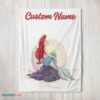 Premium Disney The Little Mermaid Delicate And Painterly Blanket Fleece Customized Blanket