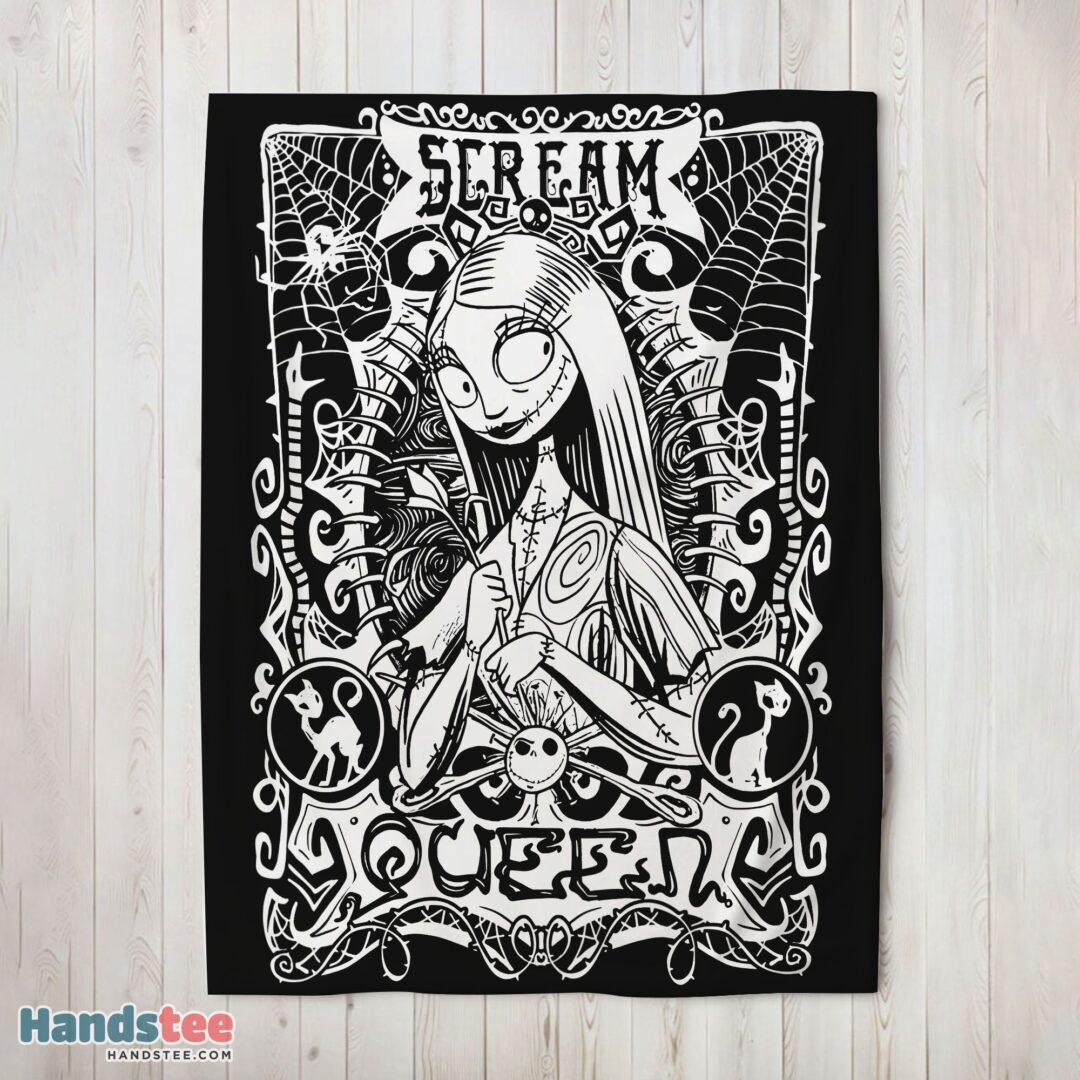 premium-disney-the-nightmare-before-christmas-sally-scream-queen-blanket-fleece-customized-blanket-mk-02-1 Premium Disney The Nightmare Before Christmas Sally Scream Queen Blanket Fleece Customized Blanket