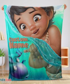 Premium Disney Toddler Moana Blanket Fleece Customized Blanket