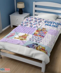 Premium Disney Winnie The Pooh Friends Collage Poster Blanket Fleece Customized Blanket - Image 3